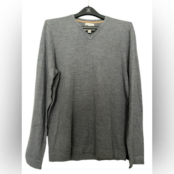 Joseph Abboud Other - Joseph Abboud Blue Gray Merino Wool V-Neck Sweater Classic Knit